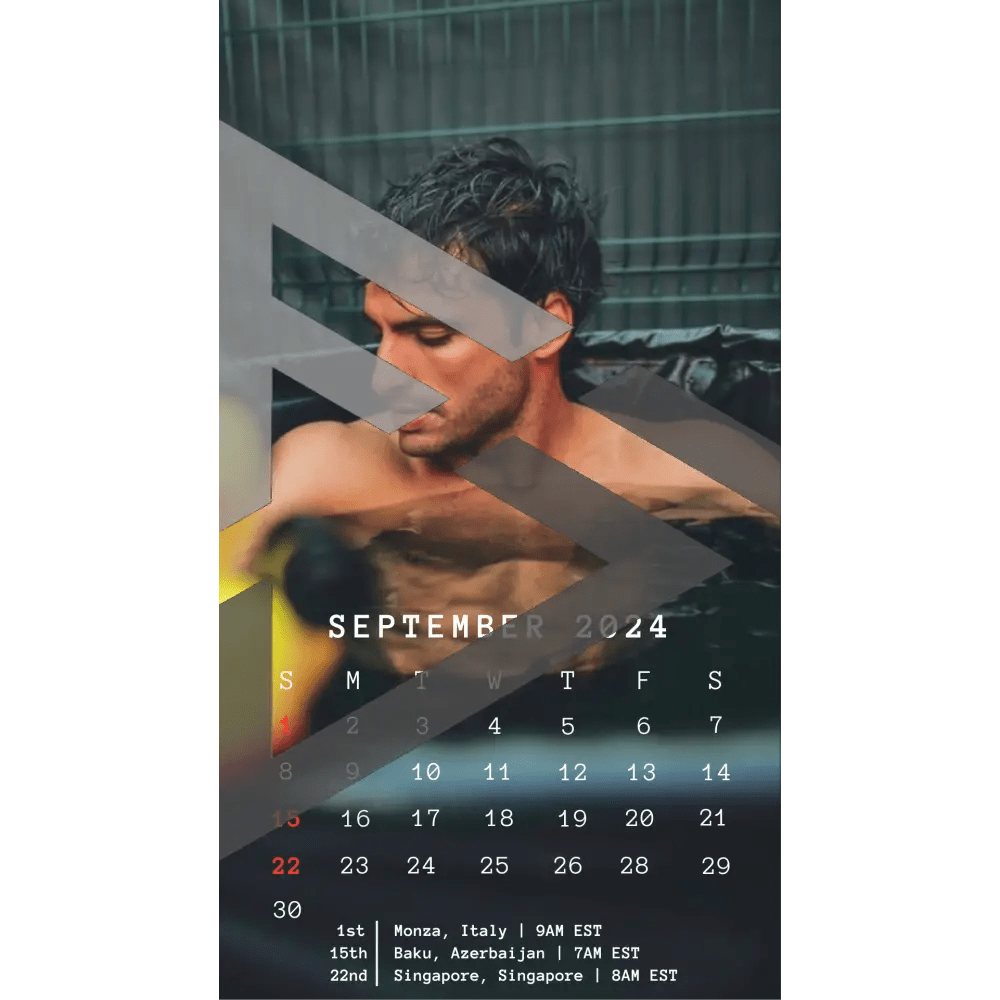 F1 2024 Phone Calendar Wallpaper - Carlos Sainz's Version (Digital Download) - The Raeypublic