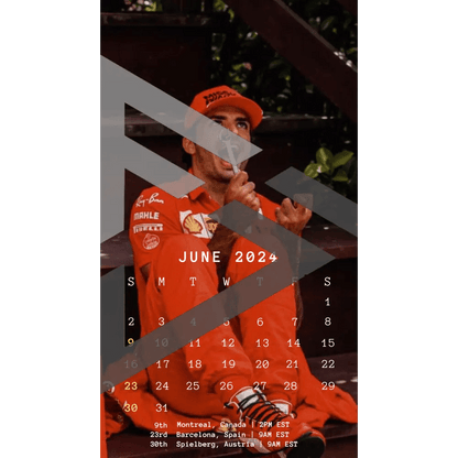 F1 2024 Phone Calendar Wallpaper - Carlos Sainz's Version (Digital Download) - The Raeypublic