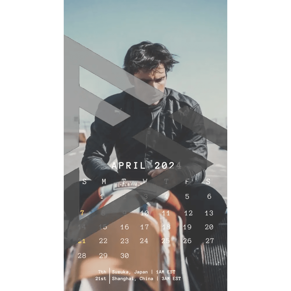 F1 2024 Phone Calendar Wallpaper - Carlos Sainz's Version (Digital Download) - The Raeypublic