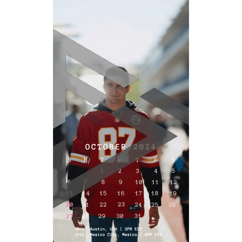 F1 2024 Phone Calendar Wallpaper - Esteban Ocon's Version (Digital Download) - The Raeypublic