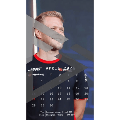 F1 2024 Phone Calendar Wallpaper - Kevin Magnussen's Version (Digital Download) - The Raeypublic