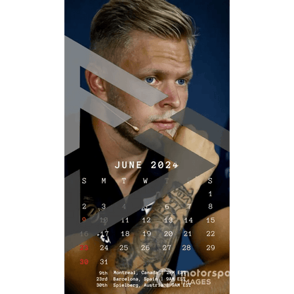 F1 2024 Phone Calendar Wallpaper - Kevin Magnussen's Version (Digital Download) - The Raeypublic