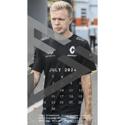 F1 2024 Phone Calendar Wallpaper - Kevin Magnussen's Version (Digital Download) - The Raeypublic