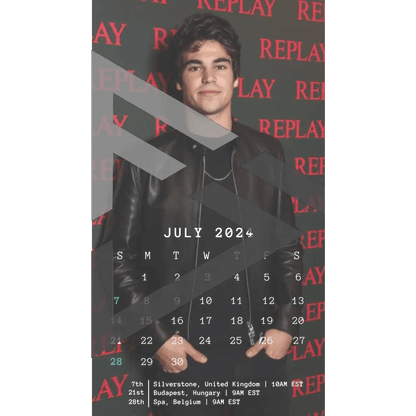 F1 2024 Phone Calendar Wallpaper - Lance Stroll's Version (Digital Download) - The Raeypublic