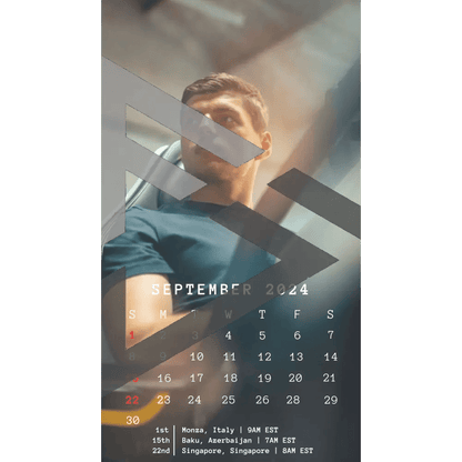 F1 2024 Phone Calendar Wallpaper - Max Verstappen's Version (Digital Download) - The Raeypublic