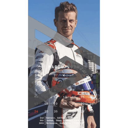 F1 2024 Phone Calendar Wallpaper - Nico Hulkenberg's Version (Digital Download) - The Raeypublic