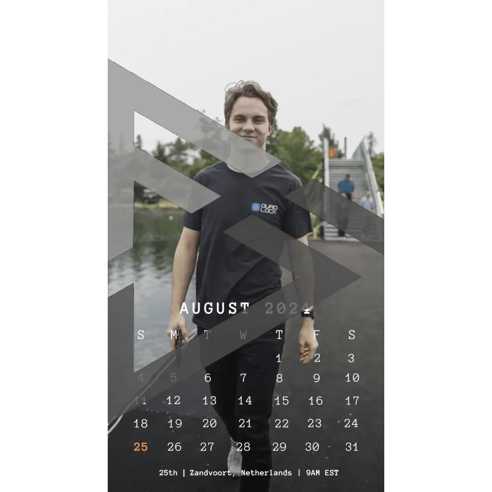 F1 2024 Phone Calendar Wallpaper - Oscar Piastri's Version (Digital Download) - The Raeypublic