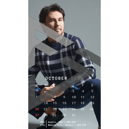 F1 2024 Phone Calendar Wallpaper - Sergio Perez's Version (Digital Download) - The Raeypublic