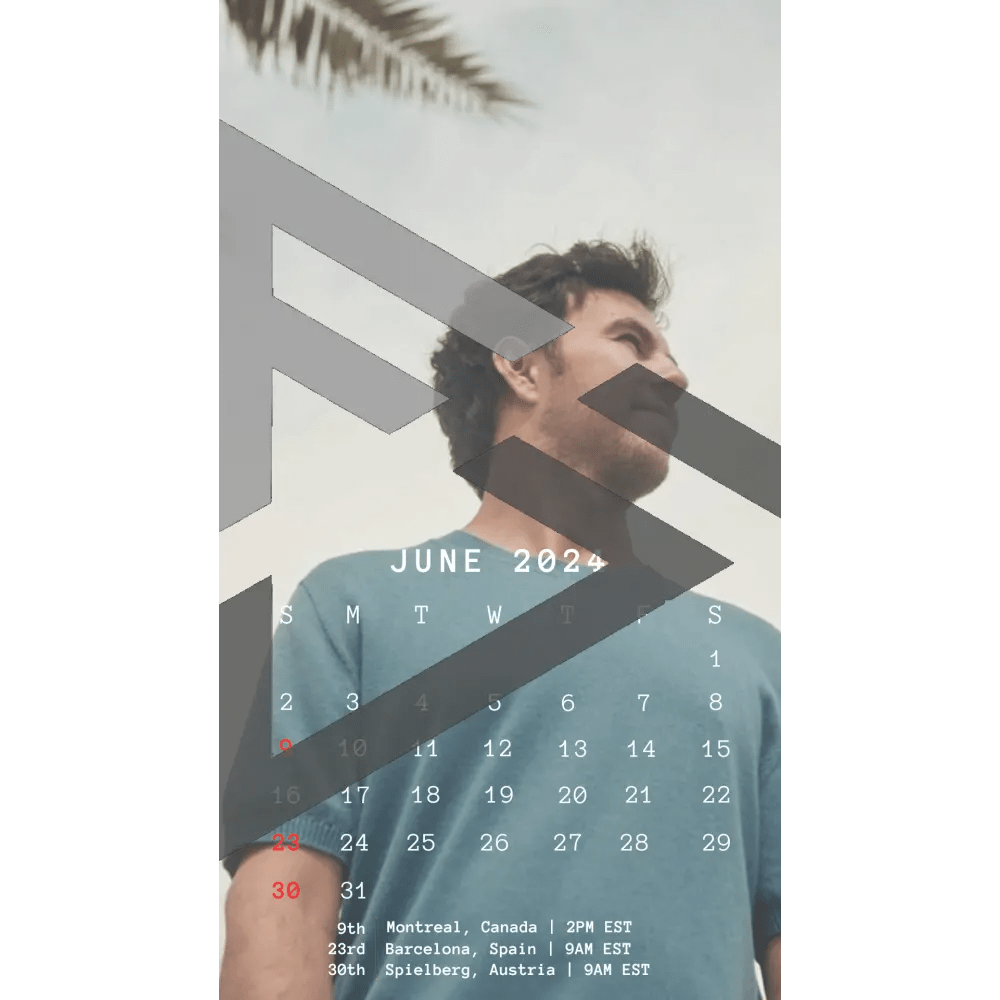 F1 2024 Phone Calendar Wallpaper - Sergio Perez's Version (Digital Download) - The Raeypublic