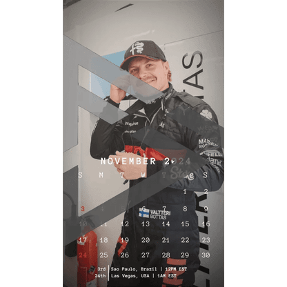 F1 2024 Phone Calendar Wallpaper - Valterri Bottas' Version (Digital Download) - The Raeypublic