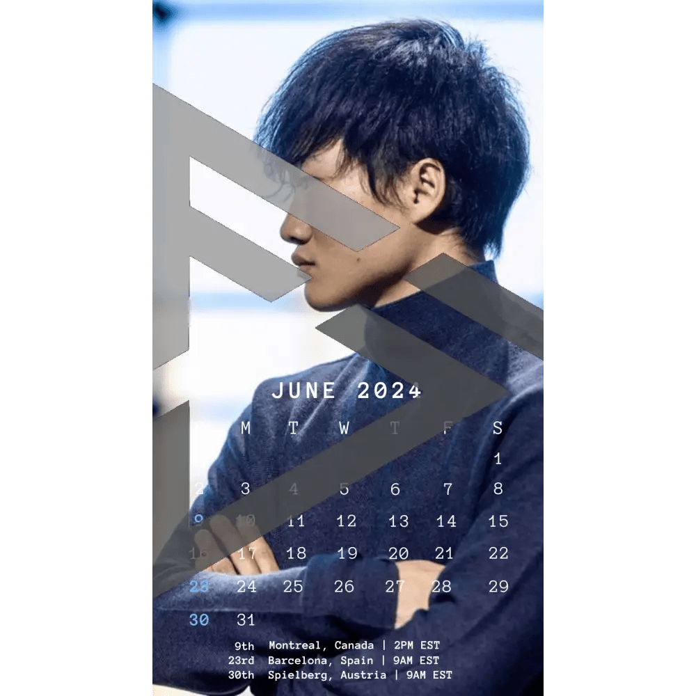 F1 2024 Phone Calendar Wallpaper - Yuki Tsunoda's Version (Digital Download) - The Raeypublic