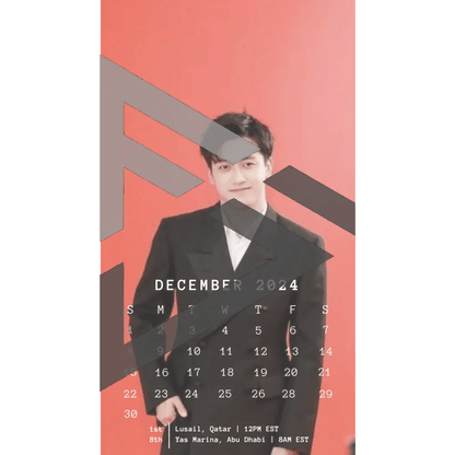 F1 2024 Phone Calendar Wallpaper - Zhou Guanyu's Version (Digital Download) - The Raeypublic